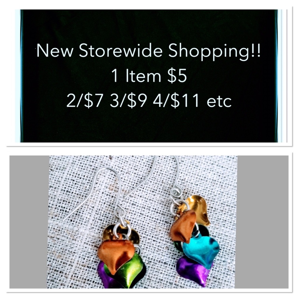 NEW Heart Dangling Earrings